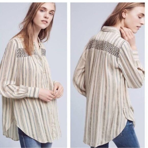 Anthropologie Northfolk Striped Tunic Top - MP - Picture 1 of 10